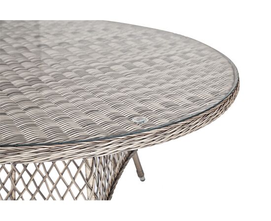 "Эспрессо" плетеный круглый стол, диаметр 150 см, цвет бежевый, изображение 3 | Интернет магазин мебели и декора LifeDekor