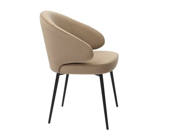 Дизайнерский стул Cosmos на усиленной опоре, латте, основание черный, изображение 2 | Интернет магазин мебели и декора LifeDekor