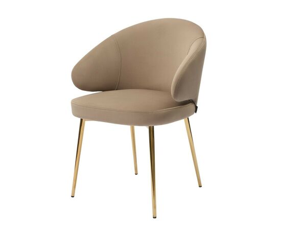 Дизайнерский стул Cosmos на усиленной опоре, латте, основание золото, изображение 4 | Интернет магазин мебели и декора LifeDekor