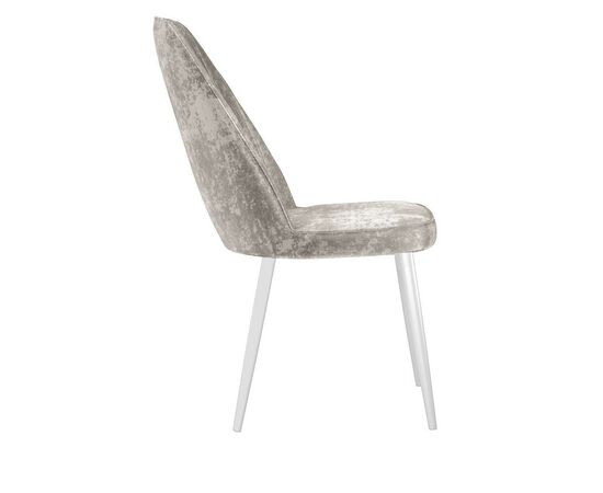 Стул DikLine 327 поворотный M02 бежевый, ножки белые, изображение 4 | Интернет магазин мебели и декора LifeDekor