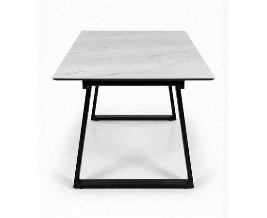 Стол DikLine DZ160 Мрамор Кристал белый/черные (2 уп.), изображение 2 | Интернет магазин мебели и декора LifeDekor