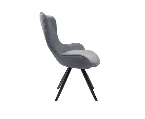 Стул DikLine 333 поворотный TW09 светло-серый, ножки черные, изображение 3 | Интернет магазин мебели и декора LifeDekor