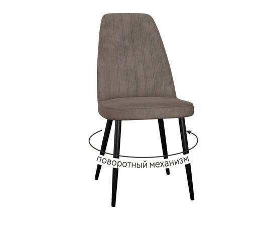 Стул DikLine 327 поворотный B5 LATTE, ножки черные | Интернет магазин мебели и декора LifeDekor