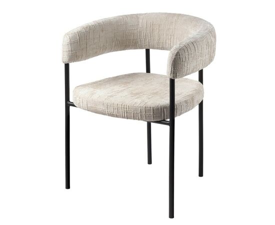 Стул СТАН, цвет H-06 Бежевый, велюр / черный каркас | Интернет магазин мебели и декора LifeDekor