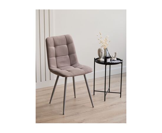 Стул на металлокаркасе Чилли латте / серый, изображение 2 | Интернет магазин мебели и декора LifeDekor