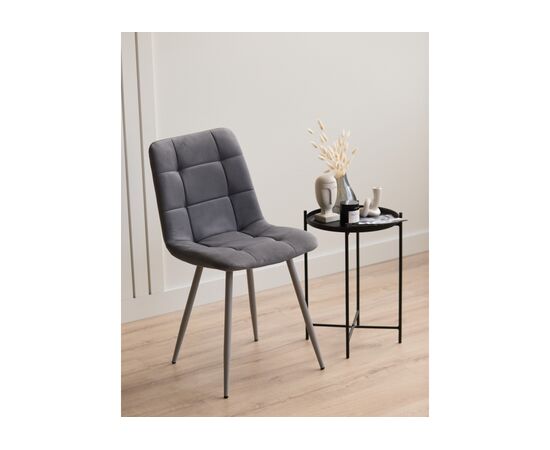 Стул на металлокаркасе Чилли темно-серый / серый, изображение 2 | Интернет магазин мебели и декора LifeDekor