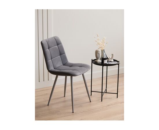 Стул на металлокаркасе Чилли темно-серый / серый, изображение 3 | Интернет магазин мебели и декора LifeDekor