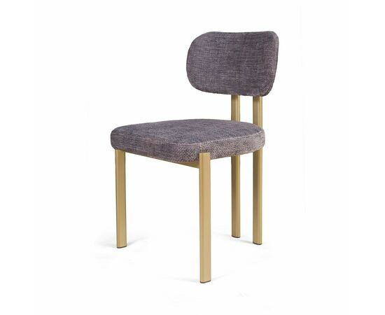 Стул Ervin, микромех Rozy dark grey / опоры шампань, изображение 5 | Интернет магазин мебели и декора LifeDekor