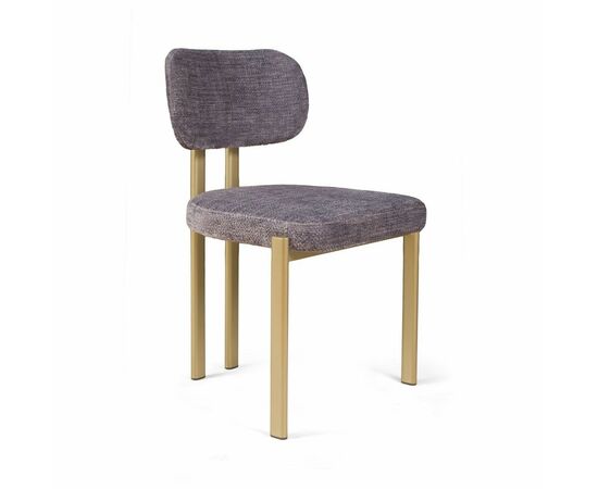 Стул Ervin, микромех Rozy dark grey / опоры шампань | Интернет магазин мебели и декора LifeDekor