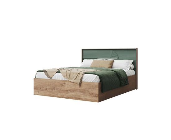 Кровать «Монтиз» 1РМ с п/м КМК 1003.22 160x200см, дуб мадура/эвкалипт, изображение 2 | Интернет магазин мебели и декора LifeDekor