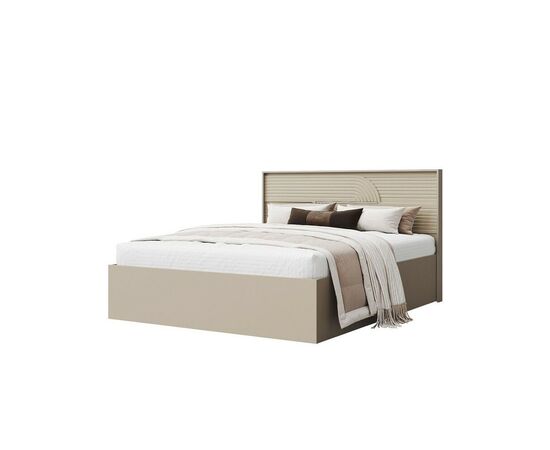 Кровать «Монтиз» 1РМ с п/м КМК 1003.22 160x200см, персидский жемчуг/шадэ песочный, изображение 2 | Интернет магазин мебели и декора LifeDekor