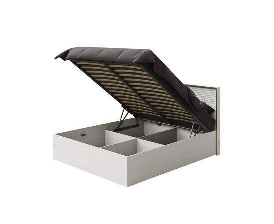 Кровать «Монтиз» 1РМ с п/м КМК 1003.22 160x200см, белый/ясень текстурный, изображение 3 | Интернет магазин мебели и декора LifeDekor