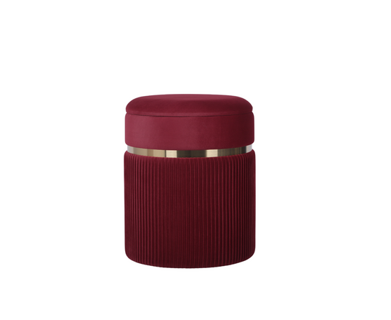 Пуф Миранда с ящиком велюр бордовый, изображение 2 | Интернет магазин мебели и декора LifeDekor