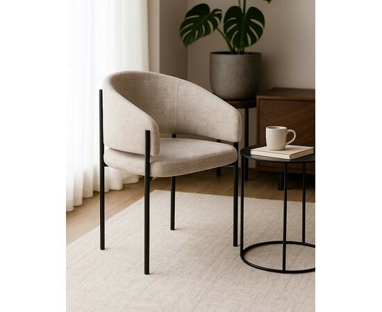 Стул НИКОЛЬ REEF 08 Светло-серый, ткань/ черный каркас М-City | Интернет магазин мебели и декора LifeDekor