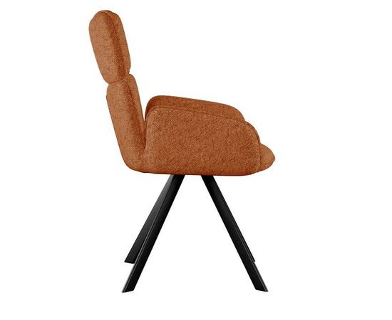 Стул DikLine 501 поворотный NS Rust терракотовый, ножки черные, изображение 3 | Интернет магазин мебели и декора LifeDekor