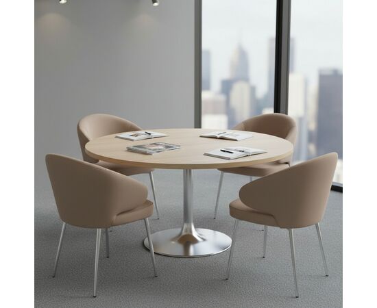 Дизайнерский стул Cosmos на усиленной опоре, латте, основание хром, изображение 8 | Интернет магазин мебели и декора LifeDekor