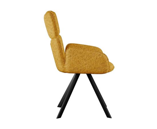 Стул DikLine 501 поворотный NS Gold горчица, ножки черные, изображение 3 | Интернет магазин мебели и декора LifeDekor