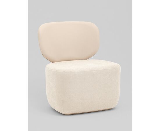 Кресло Спейс спинка экокожа, сиденье шенилл бежевый, изображение 2 | Интернет магазин мебели и декора LifeDekor