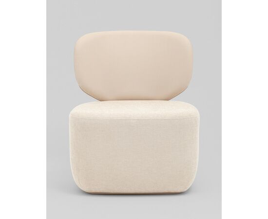 Кресло Спейс спинка экокожа, сиденье шенилл бежевый, изображение 3 | Интернет магазин мебели и декора LifeDekor