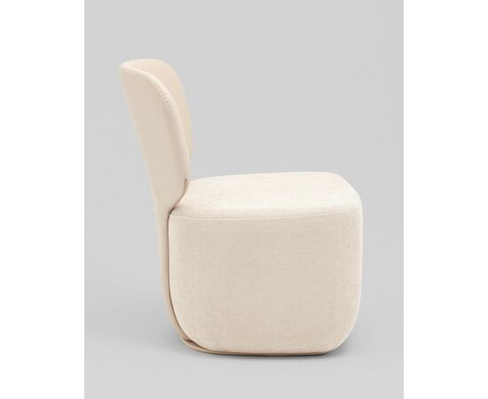 Кресло Спейс спинка экокожа, сиденье шенилл бежевый, изображение 4 | Интернет магазин мебели и декора LifeDekor