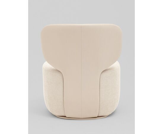 Кресло Спейс спинка экокожа, сиденье шенилл бежевый, изображение 5 | Интернет магазин мебели и декора LifeDekor