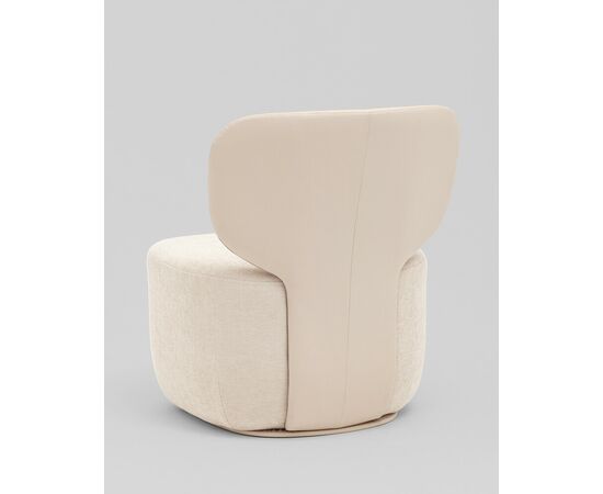 Кресло Спейс спинка экокожа, сиденье шенилл бежевый, изображение 6 | Интернет магазин мебели и декора LifeDekor