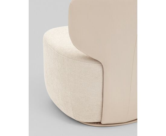 Кресло Спейс спинка экокожа, сиденье шенилл бежевый, изображение 7 | Интернет магазин мебели и декора LifeDekor