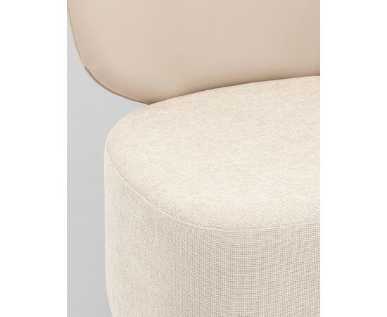 Кресло Спейс спинка экокожа, сиденье шенилл бежевый, изображение 8 | Интернет магазин мебели и декора LifeDekor