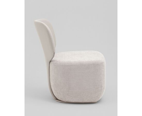 Кресло Спейс спинка экокожа, сиденье шенилл светло-серый, изображение 4 | Интернет магазин мебели и декора LifeDekor