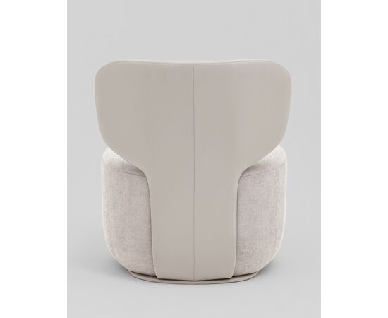 Кресло Спейс спинка экокожа, сиденье шенилл светло-серый, изображение 5 | Интернет магазин мебели и декора LifeDekor