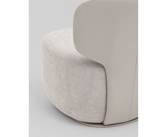 Кресло Спейс спинка экокожа, сиденье шенилл светло-серый, изображение 7 | Интернет магазин мебели и декора LifeDekor