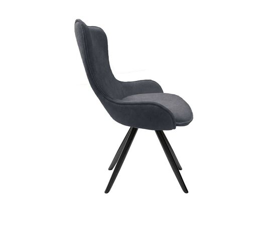 Стул DikLine 333 поворотный TW11 серый, ножки черные, изображение 3 | Интернет магазин мебели и декора LifeDekor