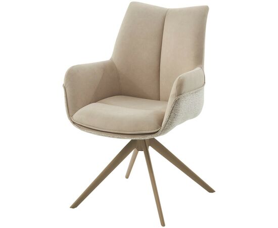 Стул PONTUS 360 град. поворот. RIELY-111 / PRESENT-120 Кремовый / Шампань, ®DISAUR | Интернет магазин мебели и декора LifeDekor