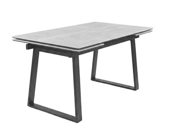 Стол DikLine DZ160 Мрамор Кандела cветло-серый/черные (2 уп.) | Интернет магазин мебели и декора LifeDekor