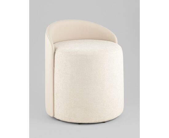 Пуф Тея спинка иск.кожа, сиденье шенилл бежевый, изображение 2 | Интернет магазин мебели и декора LifeDekor