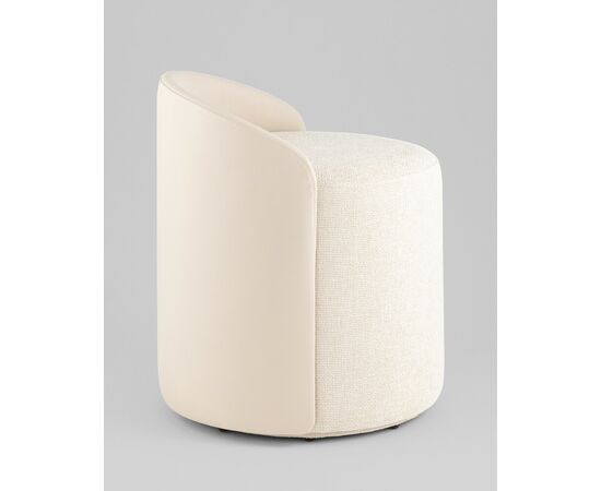 Пуф Тея спинка иск.кожа, сиденье шенилл бежевый, изображение 4 | Интернет магазин мебели и декора LifeDekor