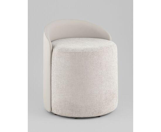 Пуф Тея спинка иск.кожа, сиденье шенилл светло-серый, изображение 2 | Интернет магазин мебели и декора LifeDekor