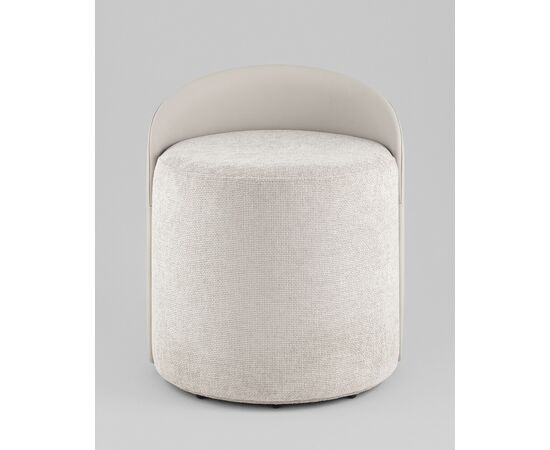 Пуф Тея спинка иск.кожа, сиденье шенилл светло-серый, изображение 3 | Интернет магазин мебели и декора LifeDekor