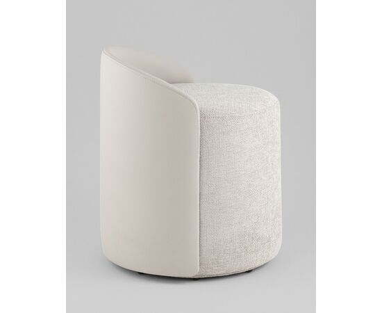 Пуф Тея спинка иск.кожа, сиденье шенилл светло-серый, изображение 4 | Интернет магазин мебели и декора LifeDekor