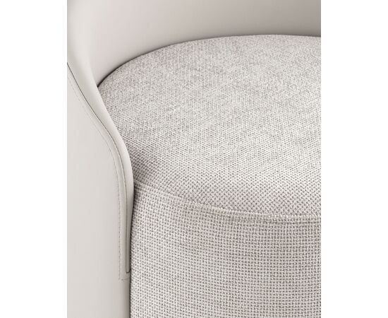 Пуф Тея спинка иск.кожа, сиденье шенилл светло-серый, изображение 9 | Интернет магазин мебели и декора LifeDekor