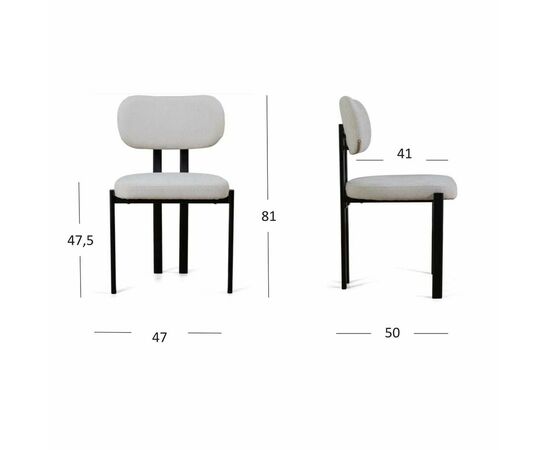 Стул Ervin, шенилл серый, изображение 8 | Интернет магазин мебели и декора LifeDekor