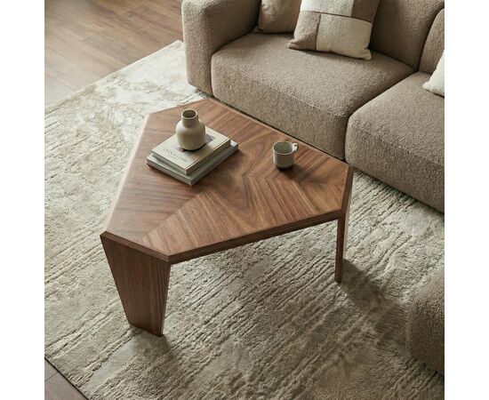 Журнальный столик Nidji 90х70х38, шпон орех, изображение 2 | Интернет магазин мебели и декора LifeDekor