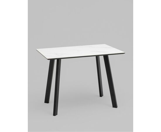 Стол Райли нераскладной 100*70*75 см столешница МДФ керамика Snow white матовый, изображение 2 | Интернет магазин мебели и декора LifeDekor