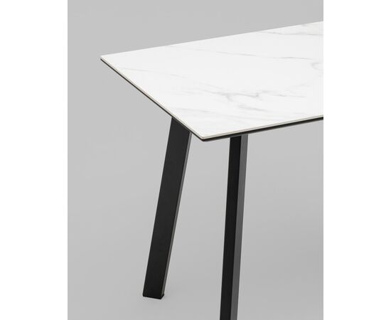 Стол Райли нераскладной 100*70*75 см столешница МДФ керамика Snow white матовый, изображение 4 | Интернет магазин мебели и декора LifeDekor