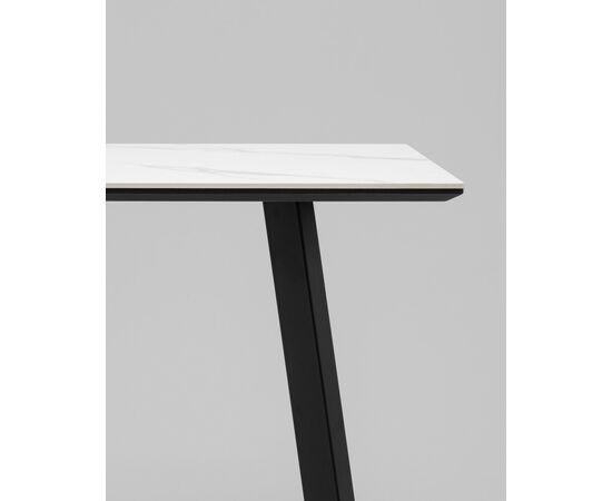 Стол Райли нераскладной 100*70*75 см столешница МДФ керамика Snow white матовый, изображение 5 | Интернет магазин мебели и декора LifeDekor