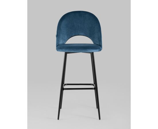 Стул барный Меган SN велюр пыльно-синий, изображение 5 | Интернет магазин мебели и декора LifeDekor