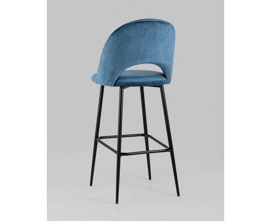 Стул барный Меган SN велюр пыльно-синий, изображение 8 | Интернет магазин мебели и декора LifeDekor