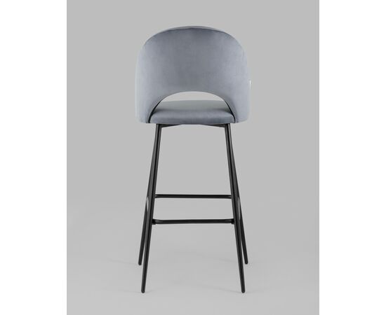 Стул барный Меган SN велюр серый, изображение 6 | Интернет магазин мебели и декора LifeDekor