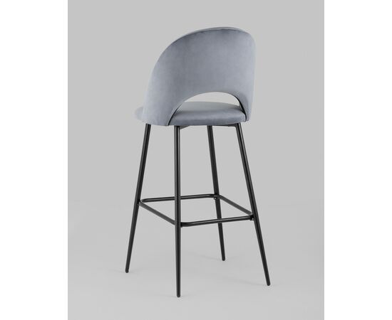Стул барный Меган SN велюр серый, изображение 7 | Интернет магазин мебели и декора LifeDekor