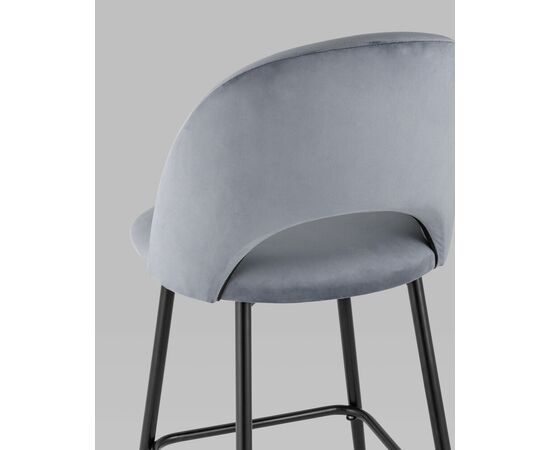 Стул барный Меган SN велюр серый, изображение 8 | Интернет магазин мебели и декора LifeDekor